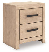 Sanginlane Tan Nightstand