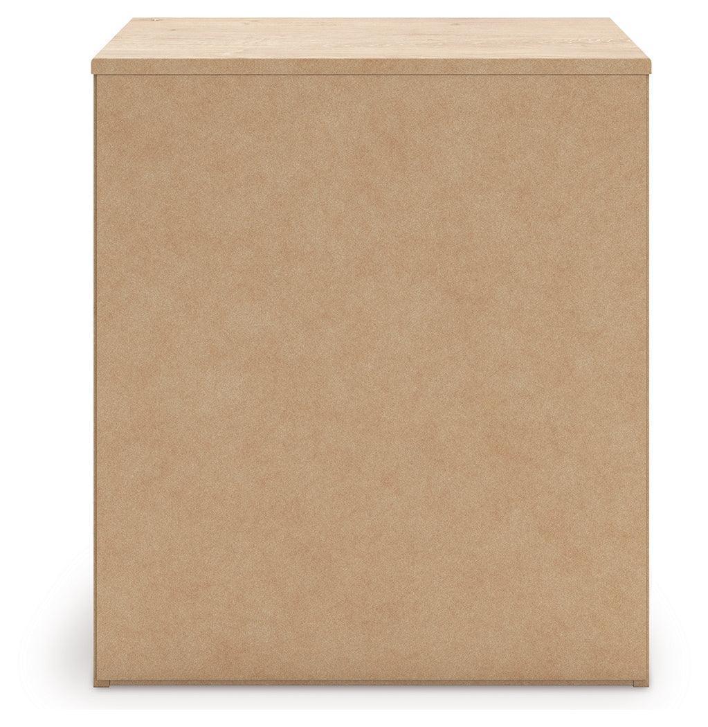 Sanginlane Tan Nightstand