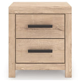 Sanginlane Tan Nightstand