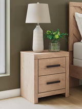 Sanginlane Tan Nightstand