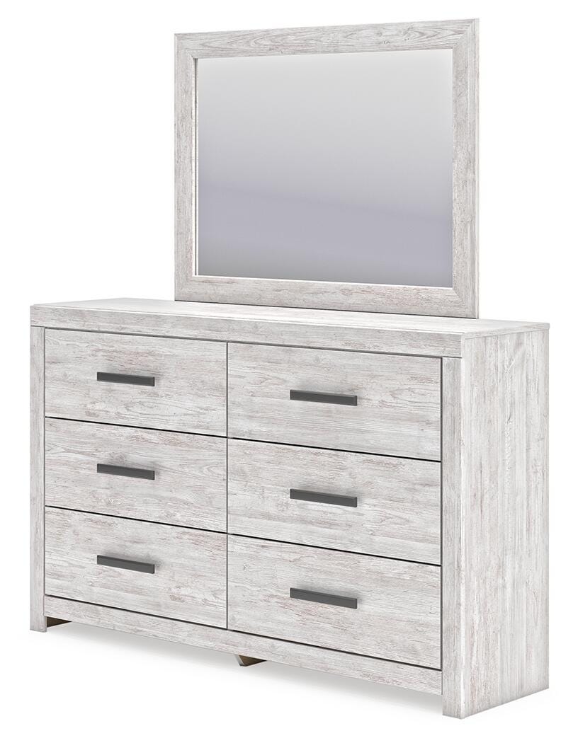 Cayboni Whitewash Panel Bedroom Set angled view
