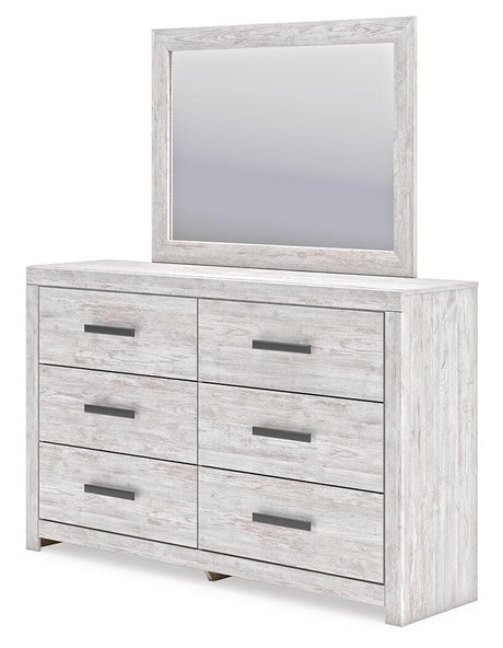 Cayboni Whitewash Panel Bedroom Set angled view