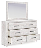 Cayboni Whitewash Dresser with Mirror
