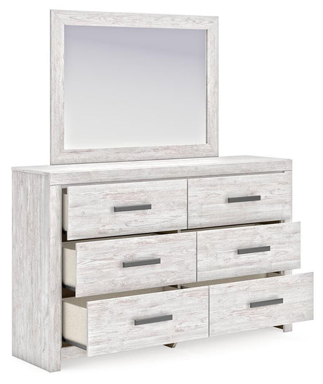 Cayboni Whitewash Panel Bedroom Set angled view