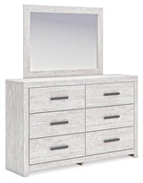 Cayboni Whitewash Dresser with Mirror