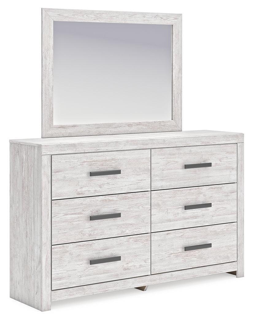 Cayboni Whitewash Dresser with Mirror