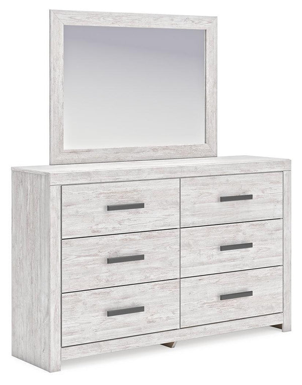 Cayboni Whitewash Dresser with Mirror