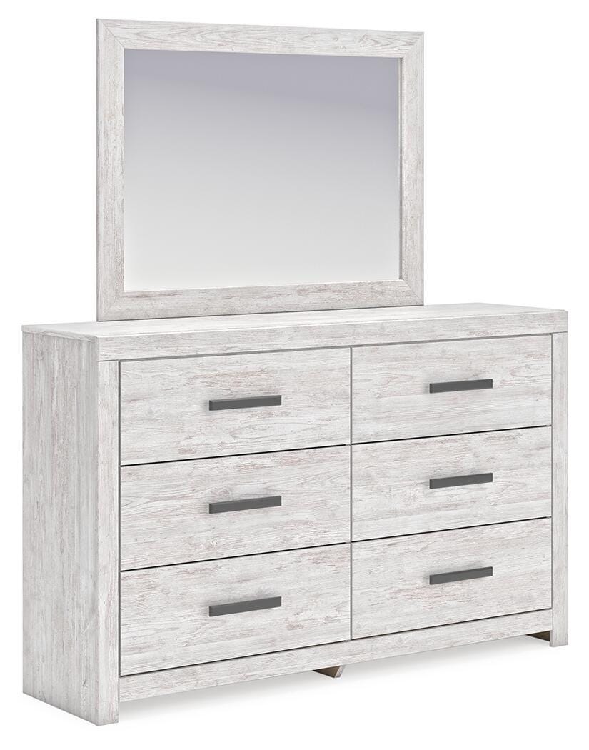 Cayboni Whitewash Panel Bedroom Set angled view