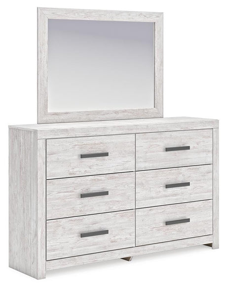 Cayboni Whitewash Panel Bedroom Set angled view