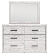 Cayboni Whitewash Dresser with Mirror