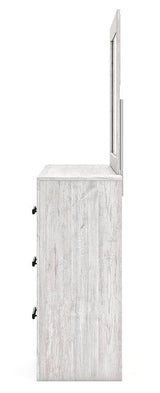 Cayboni Whitewash Dresser with Mirror