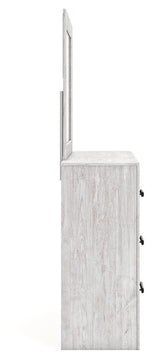 Cayboni Whitewash Dresser with Mirror