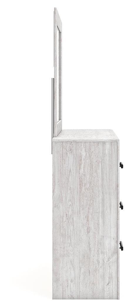 Cayboni Whitewash Dresser with Mirror