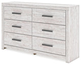 Cayboni Whitewash 6-Drawer Dresser