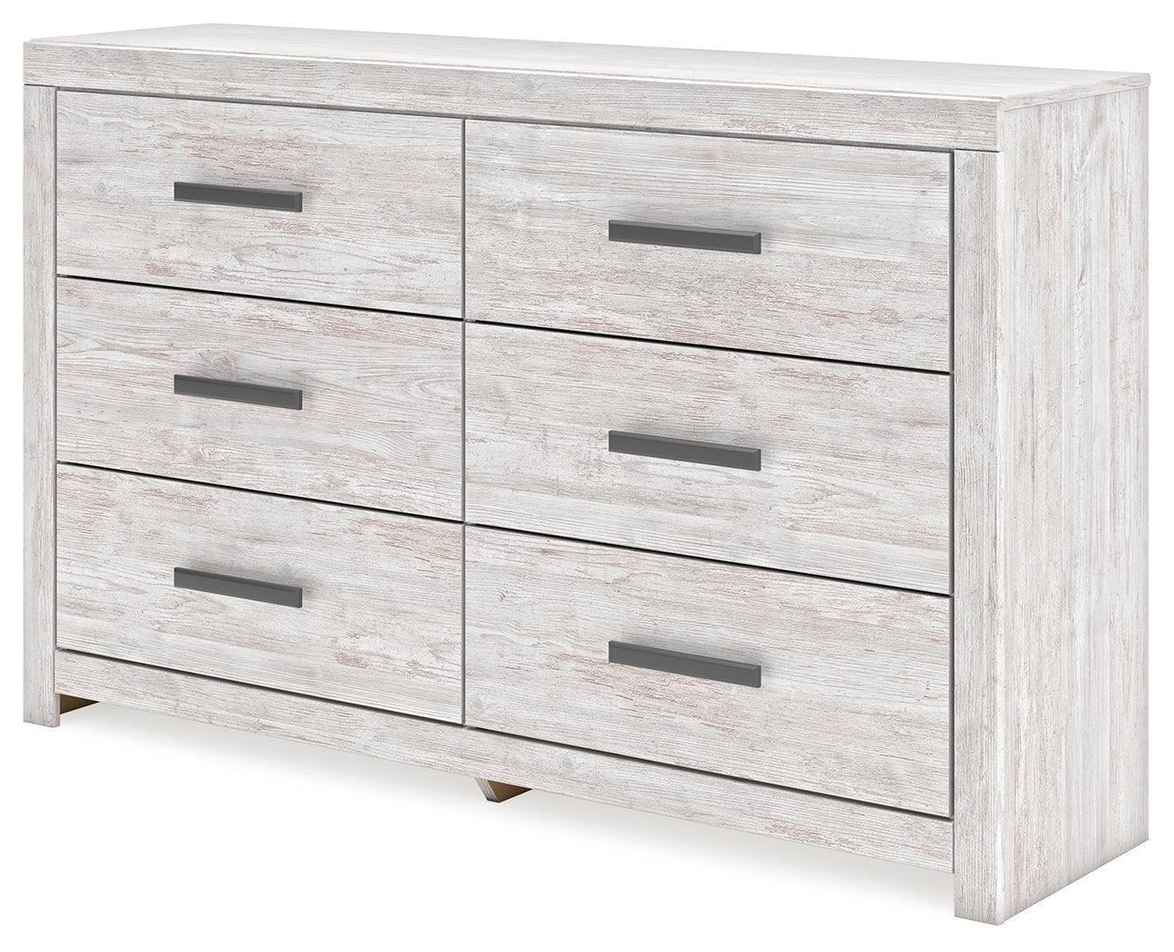 Cayboni Whitewash 6-Drawer Dresser