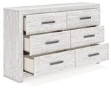 Cayboni Whitewash 6-Drawer Dresser