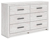 Cayboni Whitewash 6-Drawer Dresser