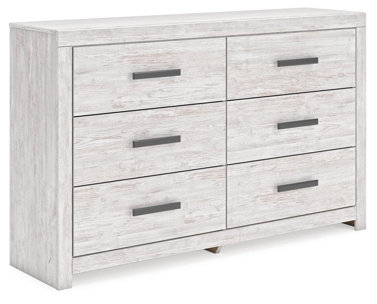 Cayboni Whitewash 6-Drawer Dresser