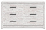 Cayboni Whitewash 6-Drawer Dresser