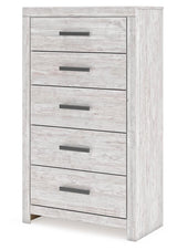 Cayboni Whitewash 5-Drawer Chest