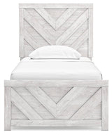 Cayboni Whitewash Twin Panel Bed