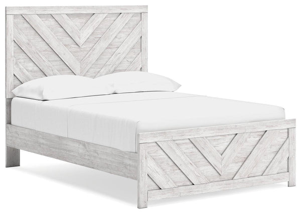 Cayboni Whitewash Full Panel Bed