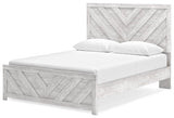 Cayboni Whitewash Queen Panel Bed