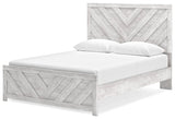 Cayboni Whitewash Panel Bedroom Set angled view