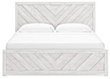 Cayboni Whitewash King Panel Bed