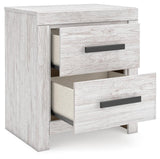 Cayboni Whitewash Panel Bedroom Set angled view