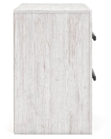 Cayboni Whitewash Casual Nightstand with 2 Drawers