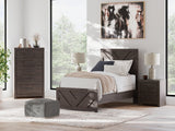 Prendonea Charcoal Twin Panel Bed