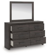 Prendonea Charcoal Dresser and Mirror