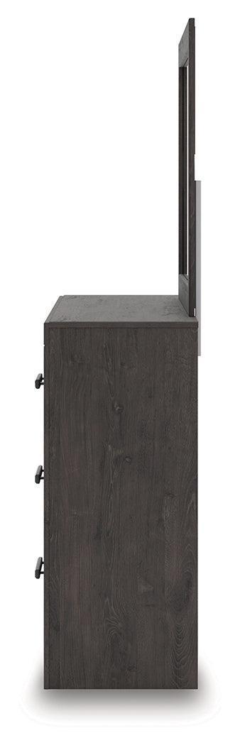 Prendonea Charcoal Dresser and Mirror