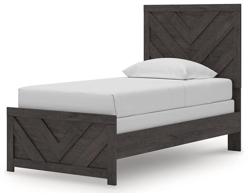 Prendonea Charcoal Twin Panel Bed