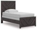 Prendonea Charcoal Twin Panel Bed