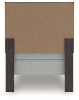 Prendonea Charcoal Twin Panel Bed