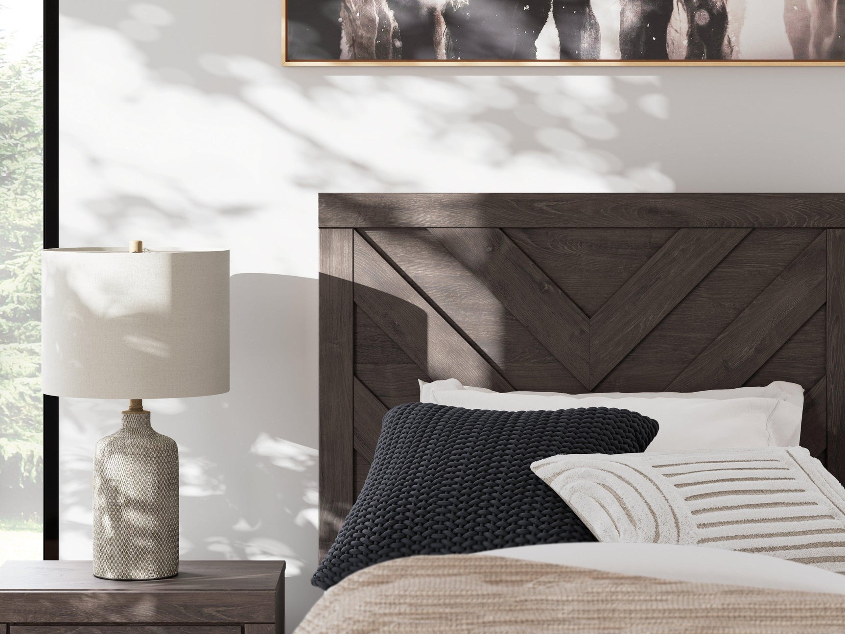Prendonea Charcoal Twin Panel Bed