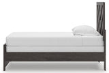 Prendonea Charcoal Twin Panel Bed