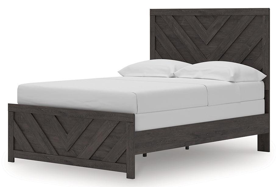 Prendonea Charcoal Full Panel Bed