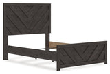 Prendonea Charcoal Full Panel Bed