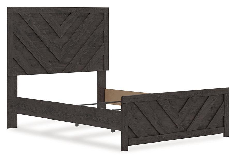 Prendonea Charcoal Full Panel Bed