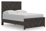 Prendonea Charcoal Full Panel Bed