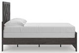 Prendonea Charcoal Full Panel Bed