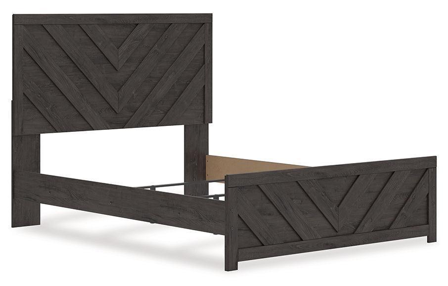 Prendonea Charcoal Queen Panel Bed