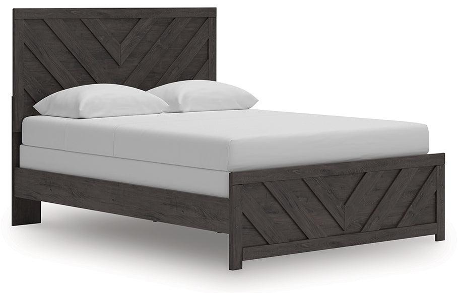 Prendonea Charcoal Queen Panel Bed