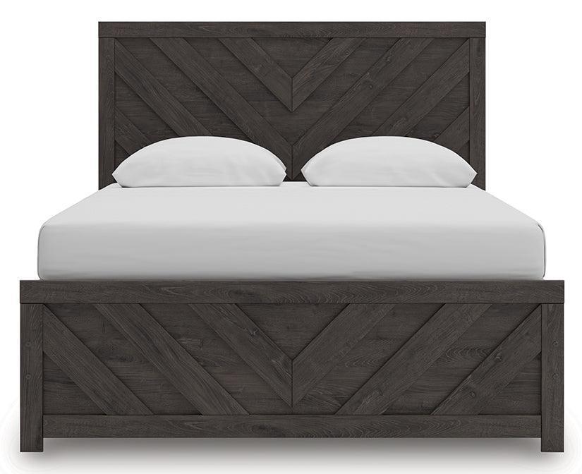 Prendonea Charcoal Queen Panel Bed