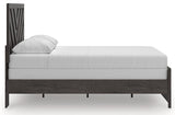 Prendonea Charcoal Queen Panel Bed