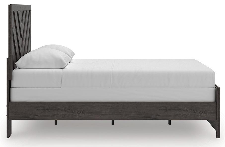 Prendonea Charcoal Queen Panel Bed