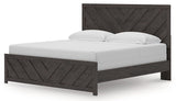Prendonea Charcoal King Panel Bed